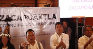 Eduardo Rivera atestigua toma de protesta de coordinadores de PSI en Chignautla y Zacapoaxtla
