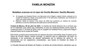 Conceden custodia definitiva a familia Monzón