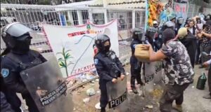 Para evitar confrotaciones, SSP exige a manifestantes respetar a policías estatales