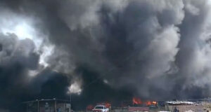 Arde corralón municipal de Cuautlancingo