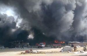 Arde corralón municipal de Cuautlancingo