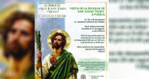 Del 27 al 29 de agosto reliquia de San Judas Tadeo visitará Puebla