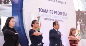 Lupita Cuautle rinde protesta como presidenta municipal de San Andrés Cholula