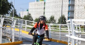 Sergio Salomón rehabilita ciclopista del Periférico Ecológico