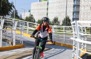 Sergio Salomón rehabilita ciclopista del Periférico Ecológico