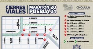 Checa los cierres viales en San Pedro Cholula para este domingo