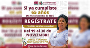 Quedan dos días para registrarse a la Pensión de Adultos Mayores