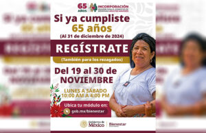 Quedan dos días para registrarse a la Pensión de Adultos Mayores