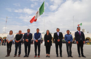 Tonantzin Fernández, encabeza ceremonia conmemorativa al 114 aniversario del inicio de la Revolución Mexicana.
