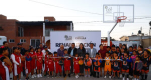 Rehabilita gobierno de Cholula las canchas de San Diego Cuachayotla