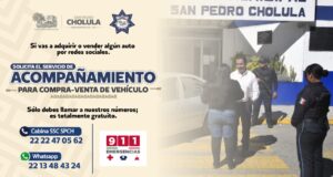 Solicita acompañamiento de policías de Cholula para compraventa de autos