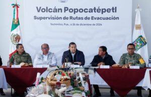 Alejandro Armenta supervisa rutas de evacuación del Popocatépetl