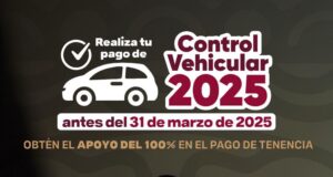 Hoy inicia pago del Control Vehicular 2025