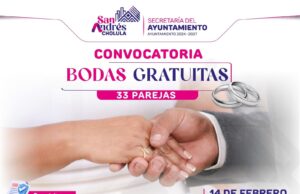 Este 14 de febrero, Bodas gratuitas en SACH