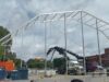 Inicia armado de domo para la Feria de San Pedro Cholula