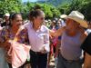 Presidenta de México, Claudia Sheinbaum recorre zonas afectadas en Puebla