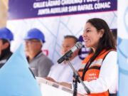 Avanza Lupita Cuautle infraestructura hidráulica para familias de San Rafael Comac