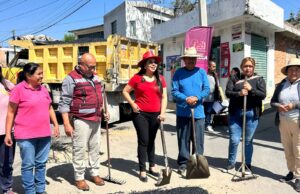 Pasos firmes en el bacheo en San Pedro Cholula