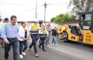 Avanza pavimentación de calle Reyes Heroles