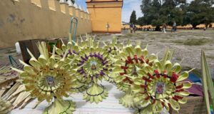Fe y tradición llenan de vida la bendición de palmas en Cholula