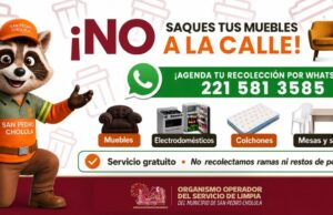 Habilitan servicio gratuito para retirar muebles en Cholula