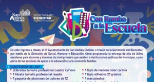En puerta “Con rumbo a la escuela” en SACH