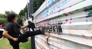 Causan daños en obras del Cablebús durante marcha del 2 de octubre